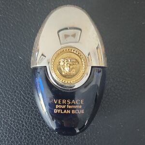 Versace Dylan Blue Mini Bottle in Deep Blue with Gold Accents
